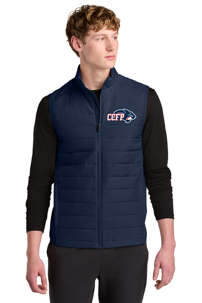 NAVY - Sport-Tek® Teknical Hybrid Vest W/ EMBROIDERY