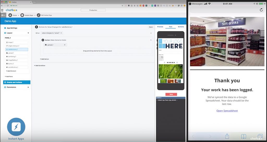 Text Messaging Instant App created and tested