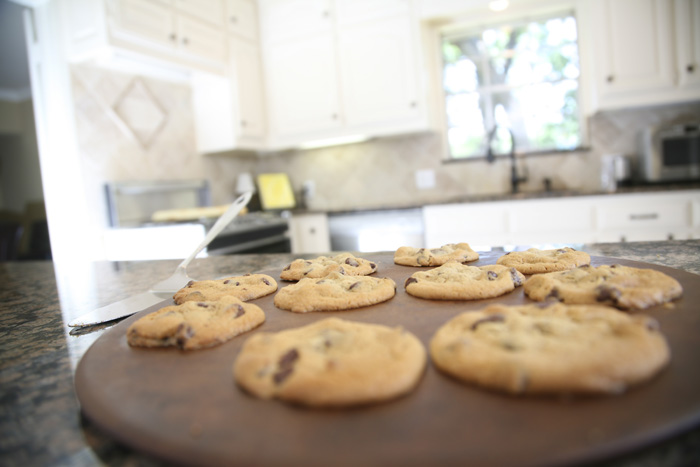 Cookies Out on a Cookie Tray with Spatula Cookies Out on a Cookie Tray with Spatula
