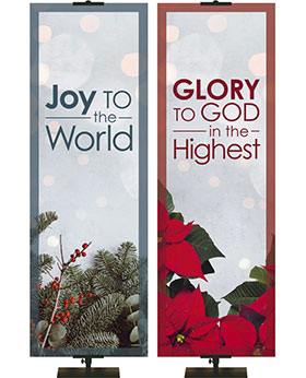 christmas church and advent banners nativity silhouettes