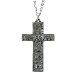 John 3:16 Cross Necklace - BSD-510-329-8082