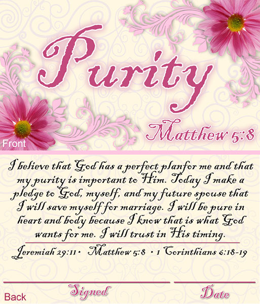 Purity Ring Commitment Card Purity Ring Commitment Card