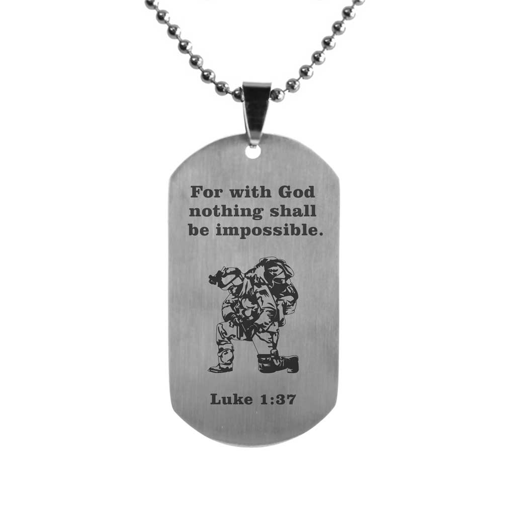 Kneeling Soldier Dog Tag | Men's Dog Tag Necklaces on