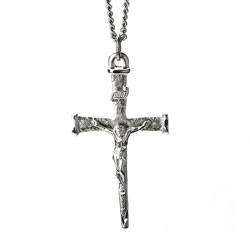 Crucifix Oxid Nail Cross Necklace 
