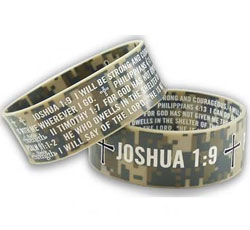 Camo Silicone Scripture Bracelet 