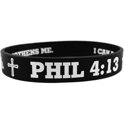 Black Phil 4:13 Silicone Bracelet - SOS-70025