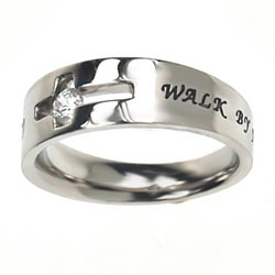 Walk By Faith Solitaire Ring - ST-SOL WBF