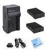 High Capacity Nikon EN-EL14A Battery Kit Includes: (2) ENEL14A Replacement Batteries with Rapid Charger Kit: US/EU Adapter & Car Adapter for Nikon Df, D3100, D3200, D3300, D5100, D5200, D5300