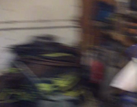 Guy in black shirt gets dart thrown at him and his beer 