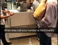 Guys cheer when their order number is called at mcdonalds 