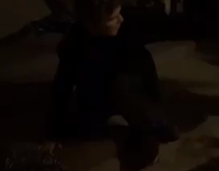 guy falls down and knocks down tv and light