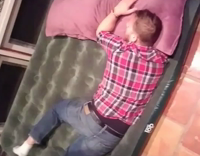 MUSIC you got a friend in me passed out guy used as puppet 