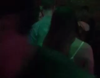 music guy at bar making out with girl 