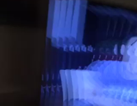 NSFW guy in pink shirt screaming at camera