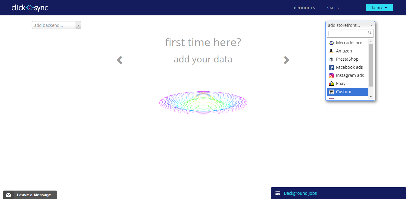 New Megagoods.com connection Step 1