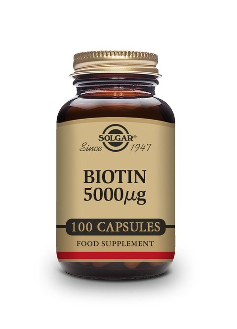 Solgar Biotin 5000 Mcg 100 Vegetable Capsules,0.00