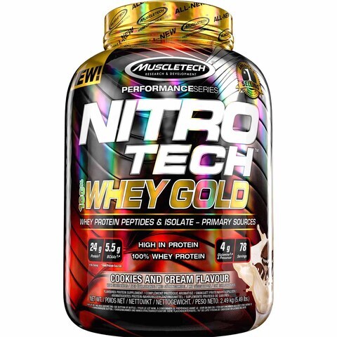 Muscletech Nitro Tech Whey Gold 5.53 Lb Cookies And Cream,0.00