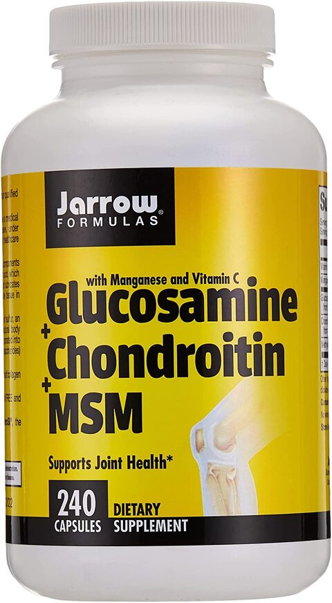 Jarrow Formulas Glucosamine + Chondroitin + Msm - 240 Capsules - Nutrient Support Of Joint Health - With Vitamin C & Manganese - 60 Servings,0.00