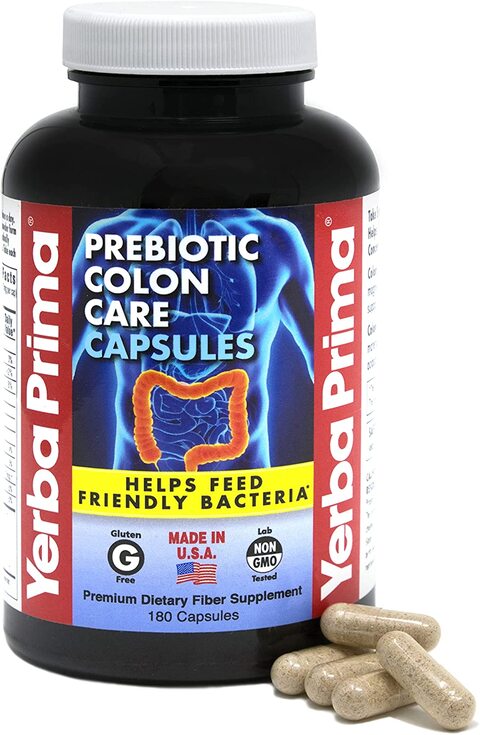 Yerba Prima Prebiotic Colon Care, 180 Capsules,0.00