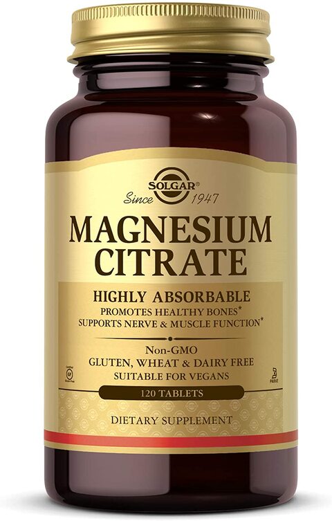 Solgar Magnesium Citrate, 120 Tablets,0.00