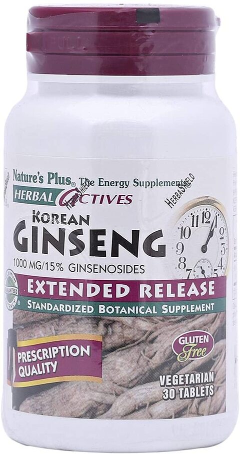 Nature's Plus Herbal Actives Korean Ginseng 30S,0.00