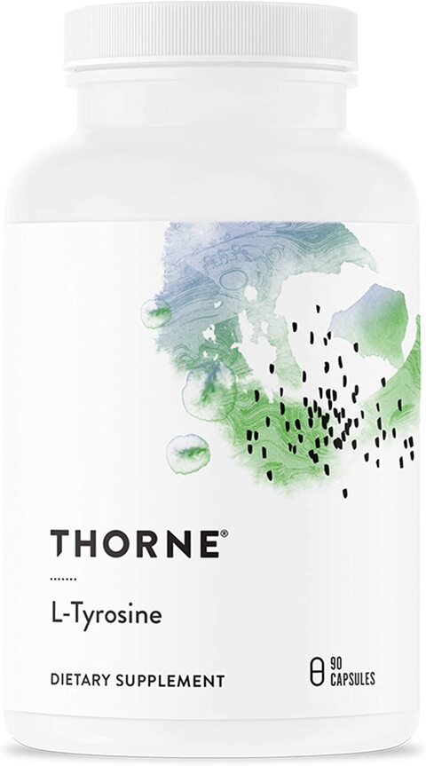 Thorne Research, L-Tyrosine, Amino Acid Supplement To Support Production Of Dopamine And Norepinephrine, 90 Capsules,0.00