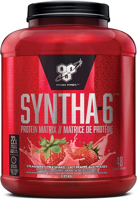 Bsn Syntha-6 Whey Protein Powder, Micellar Casein, Milk Protein Isolate, Strawberry Milkshake, 48 Servings, 80 Oz,0.00