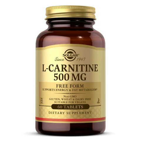 Solgar L-Carnitine 500mg 60 Tablets,0.00
