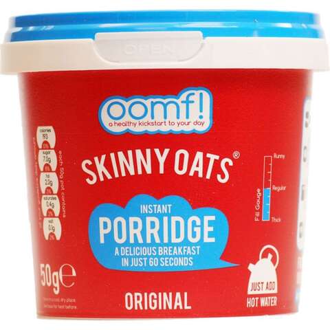 Oomf Original Skinny Plain Instant Porridge 50g,0.00