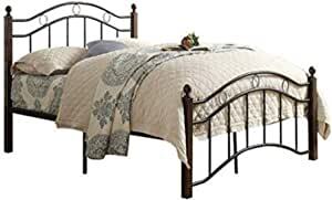 Galaxy Design Wood & Steel Bed With Wooden Legs Cherry Brown - Double Size ( L x W x H ) 190 x 120 x 70 cm Model - GDF-6882.No Installation included No Warranty.,0.00