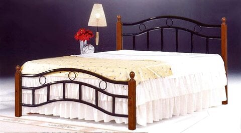 GDF GALAXY DESIGN FURNITURE Wooden Steel Queen Size Bed, Natural Brown Legs -150x190 cm GDF-6888QNBR, GDF-7888, 190 x 150 x 70 cm.No Installation included & No warranty.,0.00
