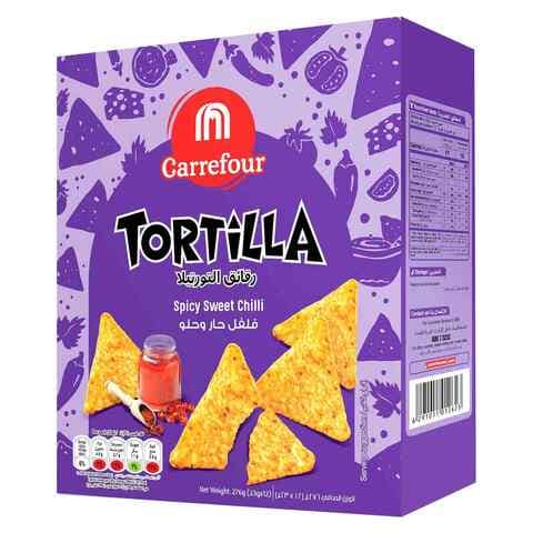 Carrefour Spicy Sweet Chilli Tortilla Chips 23g Pack of 12