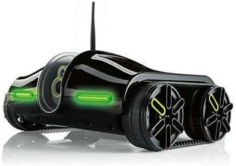 Brookstone Rover 2.0 App-Controlled Wireless Spy Tank - Built-in night vision, Stream and record live video and stills - Black/Green,0.00