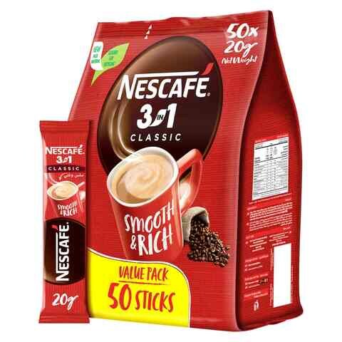 Nescafe Classic 3-In-1 Smooth And Rich Instant Coffee 20g Pack of 50,0.00