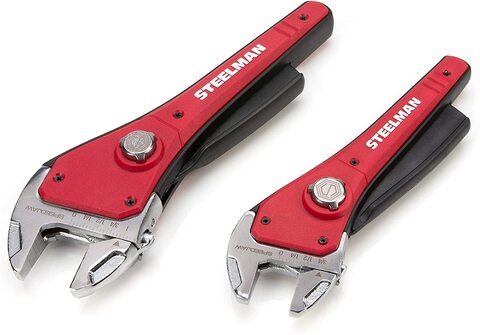 STEELMAN  2-Piece 6 in. and 8 in. Speedjaw Rapid-Adjustable Wrench Set,0.00