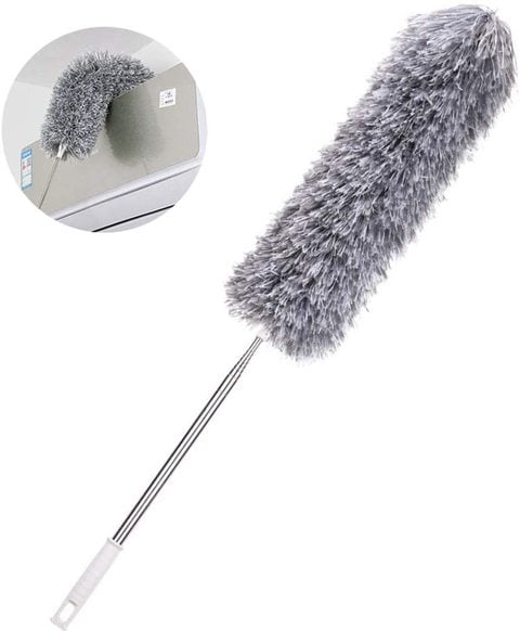 Doreen Extendable Feather Duster With Telescopic Pole, Fluffy Feather Duster Extra Long 111 Inches, Microfiber Duster With Washable Bendable Head, Hand Duster For Cleaning High Ceiling Fans,0.00