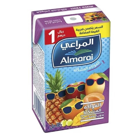 Almarai No Sugar Added Mixed Fruit Juice 140ml,0.00