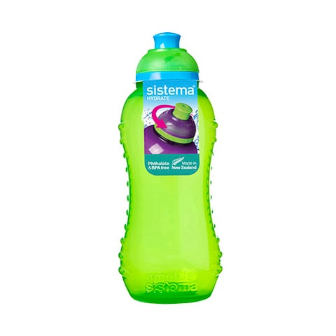Sistema 330ml Squeeze Water Bottle Green,0.00