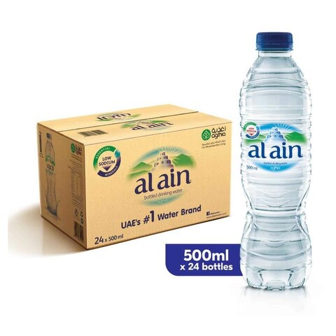 Al Ain Low Sodium Bottled Drinking Water 500ml Pack of 24,0.00