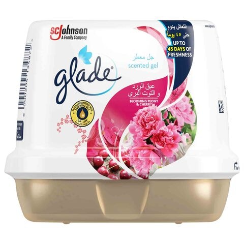 Glade Peony And Cherry Scented Gel Air Freshener White 180g,0.00