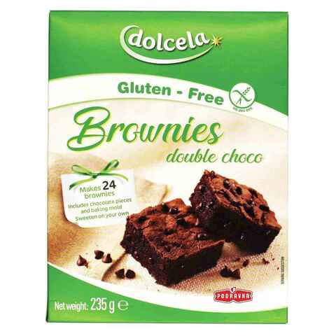 Dolcela Gluten Free Double Chocolate Brownies 235g,0.00