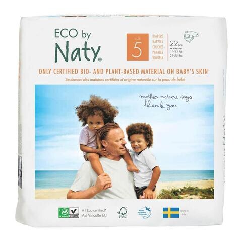 Eco by Naty Baby Diaper Size 5 11-25 kg  23 Diapers,0.00