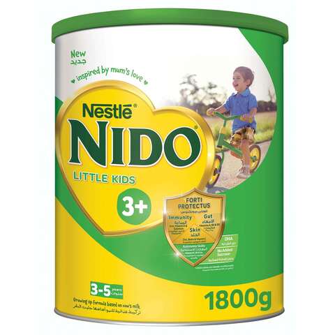 Nestle NIDO Little Kids 3+ Growing Up Milk Powder Tin For Toddlers 1 3 Years 1800g,0.00