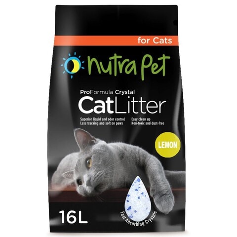NutraPet Cat Litter Silica Gel 16L Lemon Scent,0.00