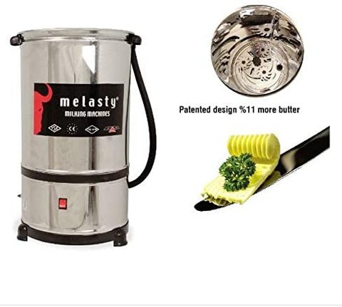 Melasty Stainless Steel Electric Butter Churning Machine, Butter Extraction Machine, 25 Liter Capacity (Made in Turkey),0.00