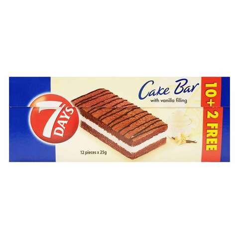 7 Days Vanilla Cake Bar 25g Pack of 12,0.00