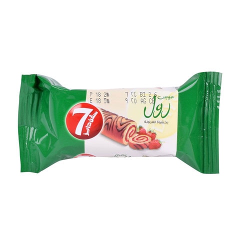 7 Days Strawberry Flavor Cocoa Swiss Roll 20g
