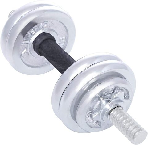 ULTIMAX 15 kg Chrome Dumbbell Set Adjustable Dumbbells set Cast Iron Adjustable Dumbbell Set - Hand Weight Lifting CHROME + Box,0.00