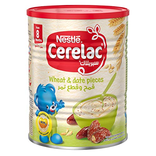 Nestle Cerelac Infant Cereal Wheat & Date Pieces, Tin pack, 400g