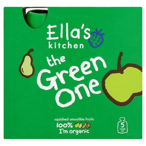 Ellas Kitchen Organic Fruit Smoothie, The Green One, 90g, (Pack of 5)